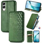 Custodia per telefono in pelle magnetica pressata a griglia cubica, For Samsung Galaxy A57 5G, For Samsung Galaxy A37 5G, For Samsung Galaxy S25 Edge 5G, For Samsung Galaxy A56 5G