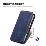 Custodia per telefono in pelle magnetica pressata a griglia cubica, For Samsung Galaxy A26 5G, For Samsung Galaxy A36 5G, For Samsung Galaxy S25 5G, For Samsung Galaxy S25+ 5G