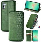 Custodia per telefono in pelle magnetica pressata a griglia cubica, For Samsung Galaxy A26 5G, For Samsung Galaxy A36 5G, For Samsung Galaxy S25 5G, For Samsung Galaxy S25+ 5G
