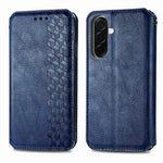 Custodia per telefono in pelle magnetica pressata a griglia cubica, For Samsung Galaxy A57 5G, For Samsung Galaxy A37 5G, For Samsung Galaxy S25 Edge 5G, For Samsung Galaxy A56 5G