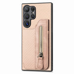 Custodia per telefono a portafoglio con cerniera orizzontale in fibra di carbonio, For Samsung Galaxy S24 Ultra 5G, For Samsung Galaxy S24+ 5G, For Samsung Galaxy S23 FE 5G