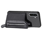Custodia per telefono a portafoglio con cerniera orizzontale in fibra di carbonio, For Samsung Galaxy A57 5G, For Samsung Galaxy A37 5G, For Samsung Galaxy S25 Edge 5G, For Samsung Galaxy A56 5G