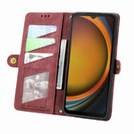 Custodia per telefono in pelle con fibbia laterale con cerniera geometrica, For Samsung Galaxy Xcover 7, For Samsung Galaxy A15, For Samsung Galaxy A53 5G