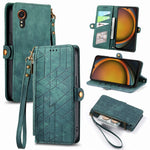 Custodia per telefono in pelle con fibbia laterale con cerniera geometrica, For Samsung Galaxy Xcover 7, For Samsung Galaxy A15, For Samsung Galaxy A53 5G