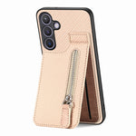 Custodia per telefono con cerniera verticale con cerniera in fibra di carbonio, For Samsung Galaxy A36, For Samsung Galaxy S24 Ultra 5G, For Samsung Galaxy S24+ 5G