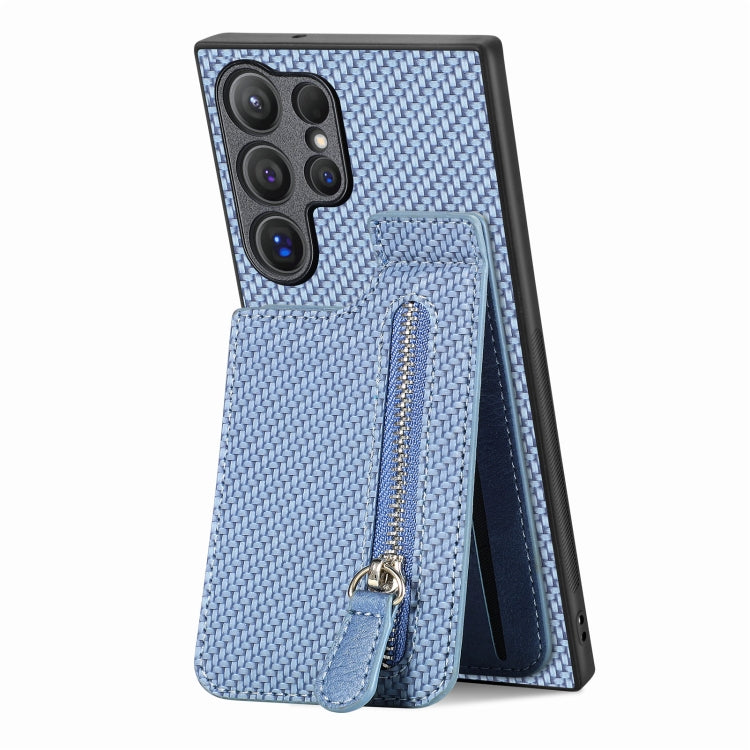 Custodia per telefono con cerniera verticale con cerniera in fibra di carbonio, For Samsung Galaxy A36, For Samsung Galaxy S24 Ultra 5G, For Samsung Galaxy S24+ 5G