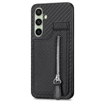 Custodia per telefono con cerniera verticale con cerniera in fibra di carbonio, For Samsung Galaxy A36, For Samsung Galaxy S24 Ultra 5G, For Samsung Galaxy S24+ 5G