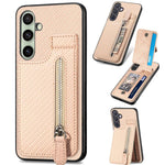 Custodia per telefono con cerniera verticale con cerniera in fibra di carbonio, For Samsung Galaxy A57 5G, For Samsung Galaxy A37 5G, For Samsung Galaxy S25 Edge 5G, For Samsung Galaxy A56 5G
