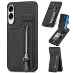 Custodia per telefono con cerniera verticale con cerniera in fibra di carbonio, For Samsung Galaxy A57 5G, For Samsung Galaxy A37 5G, For Samsung Galaxy S25 Edge 5G, For Samsung Galaxy A56 5G