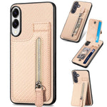 Custodia per telefono con cerniera verticale con cerniera in fibra di carbonio, For Samsung Galaxy A57 5G, For Samsung Galaxy A37 5G, For Samsung Galaxy S25 Edge 5G, For Samsung Galaxy A56 5G