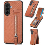 Custodia per telefono con cerniera verticale con cerniera in fibra di carbonio, For Samsung Galaxy A57 5G, For Samsung Galaxy A37 5G, For Samsung Galaxy S25 Edge 5G, For Samsung Galaxy A56 5G