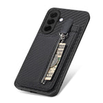 Custodia per telefono con cerniera verticale con cerniera in fibra di carbonio, For Samsung Galaxy A57 5G, For Samsung Galaxy A37 5G, For Samsung Galaxy S25 Edge 5G, For Samsung Galaxy A56 5G