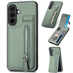 Custodia per telefono con cerniera verticale con cerniera in fibra di carbonio, For Samsung Galaxy A57 5G, For Samsung Galaxy A37 5G, For Samsung Galaxy S25 Edge 5G, For Samsung Galaxy A56 5G