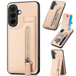 Custodia per telefono con cerniera verticale con cerniera in fibra di carbonio, For Samsung Galaxy A57 5G, For Samsung Galaxy A37 5G, For Samsung Galaxy S25 Edge 5G, For Samsung Galaxy A56 5G