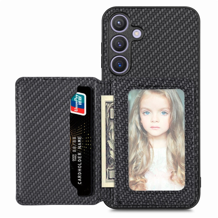Custodia per telefono con blocco RFID per porta carte magnetiche in fibra di carbonio, For Samsung Galaxy S24 Ultra 5G, For Samsung Galaxy S24+ 5G, For Samsung Galaxy S24 5G, For Samsung Galaxy S23 FE 5G
