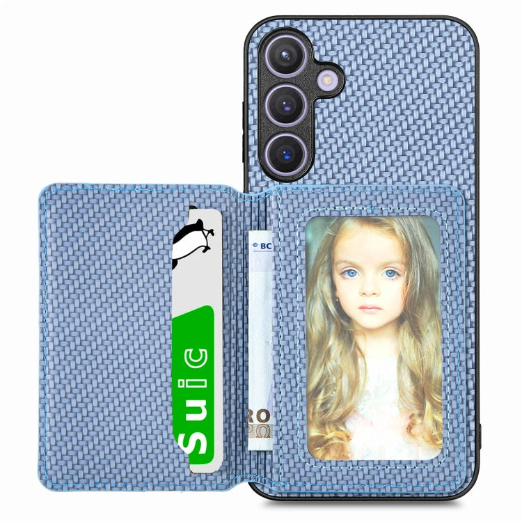 Custodia per telefono con blocco RFID per porta carte magnetiche in fibra di carbonio, For Samsung Galaxy S24 Ultra 5G, For Samsung Galaxy S24+ 5G, For Samsung Galaxy S24 5G, For Samsung Galaxy S23 FE 5G