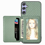 Custodia per telefono con blocco RFID per porta carte magnetiche in fibra di carbonio, For Samsung Galaxy A36, For Samsung Galaxy S25 5G, For Samsung Galaxy S25+ 5G, For Samsung Galaxy S25 Ultra 5G