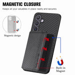 Custodia per telefono con blocco RFID per porta carte magnetiche in fibra di carbonio, For Samsung Galaxy A57 5G, For Samsung Galaxy A37 5G, For Samsung Galaxy S25 Edge 5G, For Samsung Galaxy A56 5G