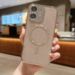 Custodia per telefono in TPU galvanico MagSafe Glitter, For iPhone 12, For iPhone 12 Pro Max, For iPhone 12 Pro