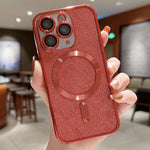 Custodia per telefono in TPU galvanico MagSafe Glitter, For iPhone 11 Pro Max, For iPhone 11, For iPhone 11 Pro