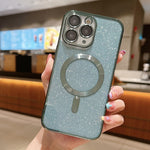 Custodia per telefono in TPU galvanico MagSafe Glitter, For iPhone 11 Pro Max, For iPhone 11, For iPhone 11 Pro