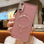 Custodia per telefono in TPU galvanico MagSafe Glitter, For iPhone X / XS, For iPhone XR, For iPhone XS Max