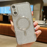 Custodia per telefono in TPU galvanico MagSafe Glitter, For iPhone X / XS, For iPhone XR, For iPhone XS Max