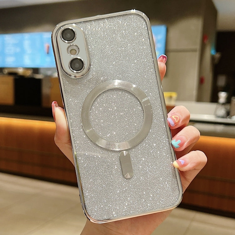 Custodia per telefono in TPU galvanico MagSafe Glitter, For iPhone X / XS, For iPhone XR, For iPhone XS Max