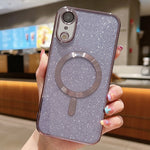 Custodia per telefono in TPU galvanico MagSafe Glitter, For iPhone X / XS, For iPhone XR, For iPhone XS Max