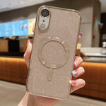 Custodia per telefono in TPU galvanico MagSafe Glitter, For iPhone X / XS, For iPhone XR, For iPhone XS Max