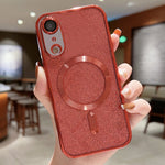 Custodia per telefono in TPU galvanico MagSafe Glitter, For iPhone X / XS, For iPhone XR, For iPhone XS Max