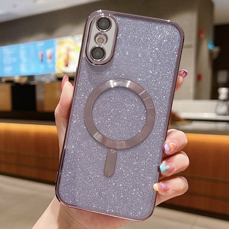 Custodia per telefono in TPU galvanico MagSafe Glitter, For iPhone X / XS, For iPhone XR, For iPhone XS Max