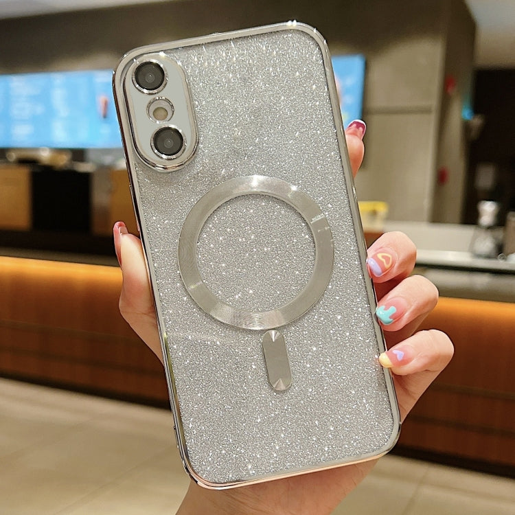 Custodia per telefono in TPU galvanico MagSafe Glitter, For iPhone X / XS, For iPhone XR, For iPhone XS Max