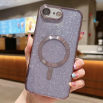 Custodia per telefono in TPU galvanico MagSafe Glitter, For iPhone 14 Pro, For iPhone 14 Pro Max, For iPhone SE 2022 / 7 / 8