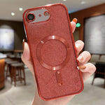 Custodia per telefono in TPU galvanico MagSafe Glitter, For iPhone 14 Pro, For iPhone 14 Pro Max, For iPhone SE 2022 / 7 / 8