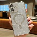 Custodia per telefono in TPU galvanico MagSafe Glitter, For iPhone 16 Pro, For iPhone 16 Plus, For iPhone 16