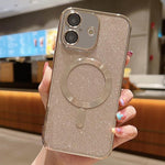 Custodia per telefono in TPU galvanico MagSafe Glitter, For iPhone 17, For iPhone Air, For iPhone 16 Pro Max