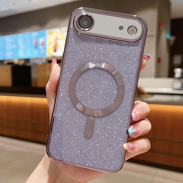 Custodia per telefono in TPU galvanico MagSafe Glitter, For iPhone 17, For iPhone Air, For iPhone 16 Pro Max