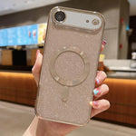 Custodia per telefono in TPU galvanico MagSafe Glitter, For iPhone 17, For iPhone Air, For iPhone 16 Pro Max
