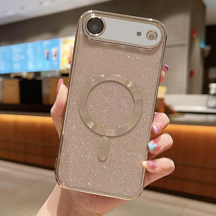 Custodia per telefono in TPU galvanico MagSafe Glitter, For iPhone 17, For iPhone Air, For iPhone 16 Pro Max