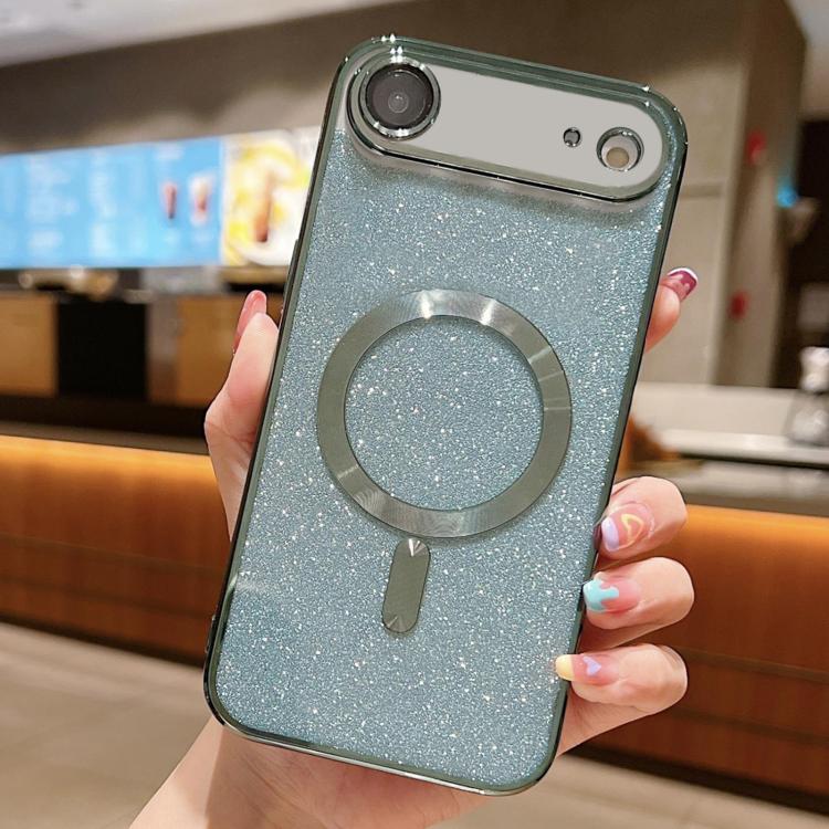 Custodia per telefono in TPU galvanico MagSafe Glitter, For iPhone 17, For iPhone Air, For iPhone 16 Pro Max