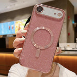 Custodia per telefono in TPU galvanico MagSafe Glitter, For iPhone 17, For iPhone Air, For iPhone 16 Pro Max