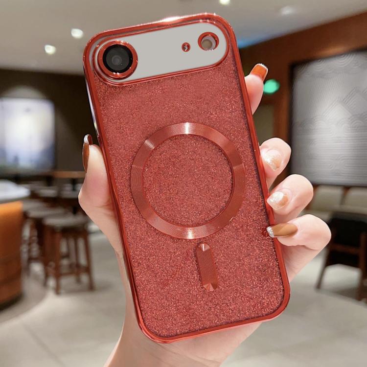 Custodia per telefono in TPU galvanico MagSafe Glitter, For iPhone 17, For iPhone Air, For iPhone 16 Pro Max