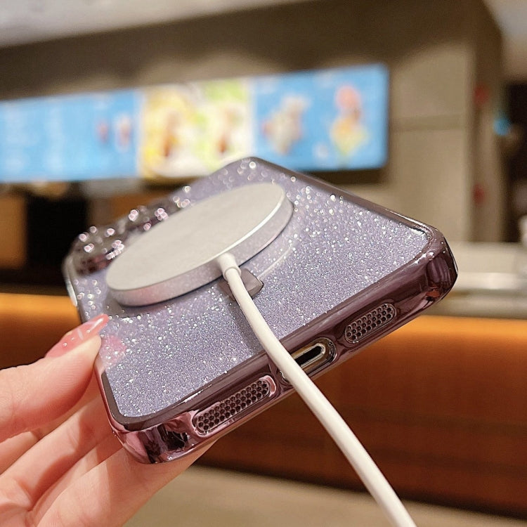 Custodia per telefono in TPU galvanico MagSafe Glitter, For iPhone 16 Pro, For iPhone 16 Plus, For iPhone 16