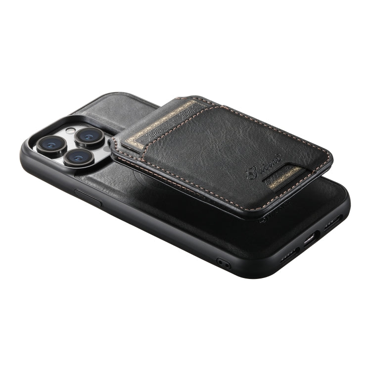 Custodia per telefono posteriore staccabile in pelle Suteni H15 MagSafe Oil Eax, For iPhone 15 Pro, For iPhone 15 Plus, For iPhone 15, For iPhone 14 Plus