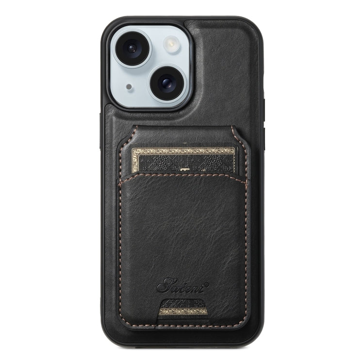 Custodia per telefono posteriore staccabile in pelle Suteni H15 MagSafe Oil Eax, For iPhone 15 Pro, For iPhone 15 Plus, For iPhone 15, For iPhone 14 Plus