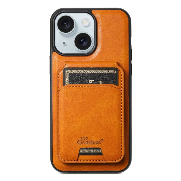 Custodia per telefono posteriore staccabile in pelle Suteni H15 MagSafe Oil Eax, For iPhone 15 Pro, For iPhone 15 Plus, For iPhone 15, For iPhone 14 Plus