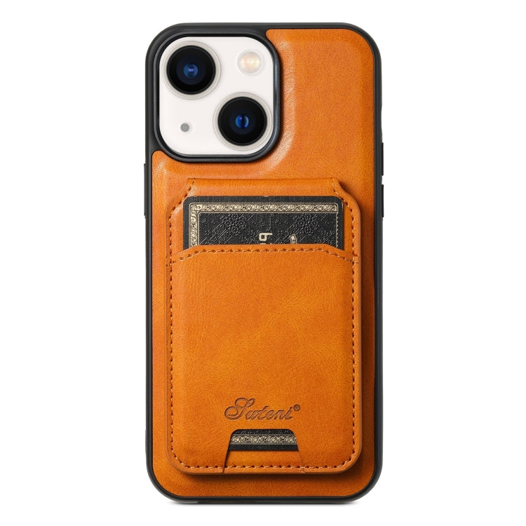 Custodia per telefono posteriore staccabile in pelle Suteni H15 MagSafe Oil Eax, For iPhone 15 Pro, For iPhone 15 Plus, For iPhone 15, For iPhone 14 Plus
