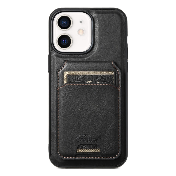 Custodia per telefono posteriore staccabile in pelle Suteni H15 MagSafe Oil Eax, For iPhone 13 Pro, For iPhone 13, For iPhone 12, For iPhone 12 Pro Max