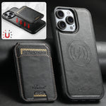 Custodia per telefono posteriore staccabile in pelle Suteni H15 MagSafe Oil Eax, For iPhone 16 Pro, For iPhone 16 Plus, For iPhone 16, For iPhone 15 Pro Max